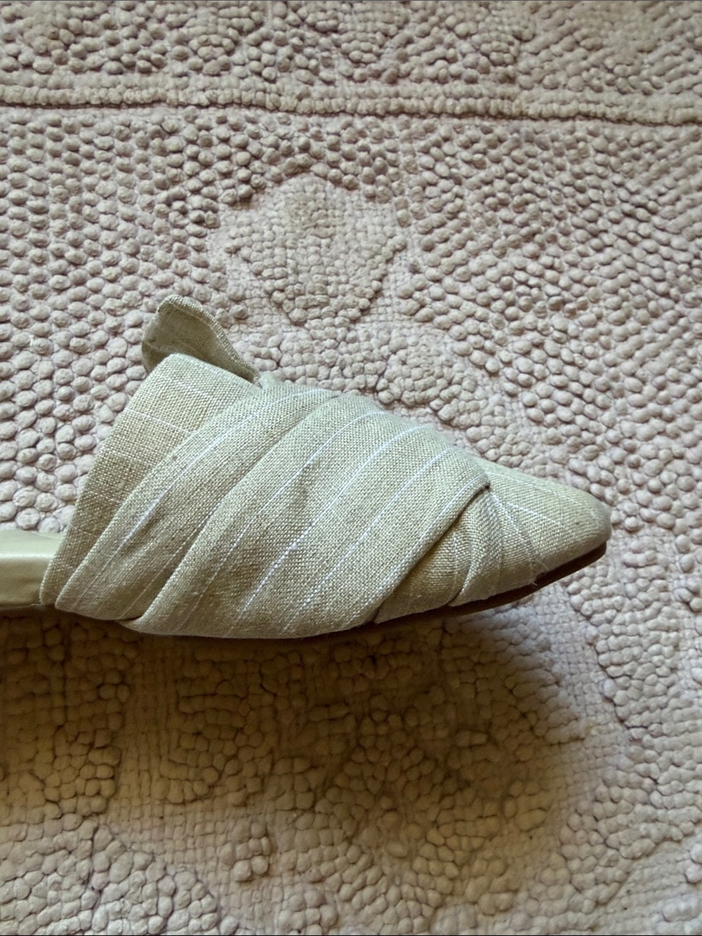 Birdies The Songbird Linen Stripe Mule Slides Natural Stripe Size 7.5 - Picture 11 of 11